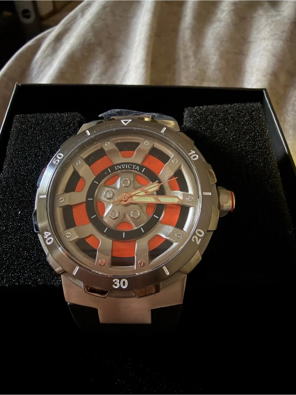 Invicta Racing Stint Master Men's Watch - Black & Orange
